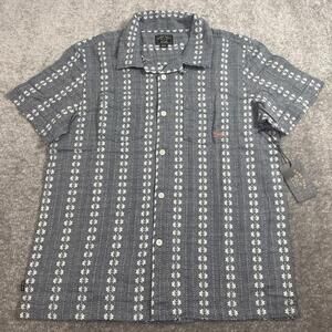 Mens Dark Seas Shirt Moisture Wicking Marcos Button Up Size Small
